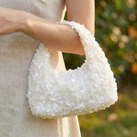 Ivory Sequin Hand Bag