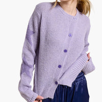 Lavender Star Sleeve Button Up Cardigan