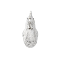 White Resin Spotted Chicken - Decorative Sculpture