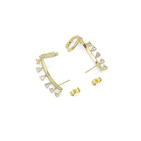 Gold Triangle Dangle Ear Climber
