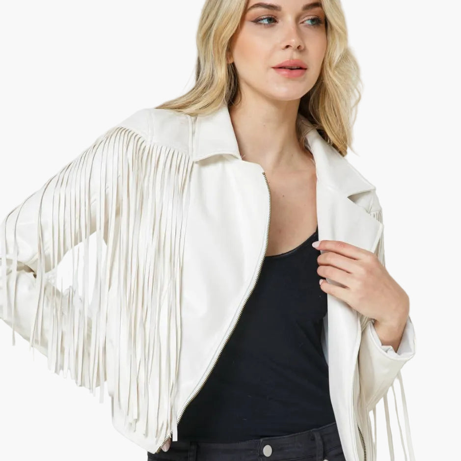 Vegan Leather Crop Jacket