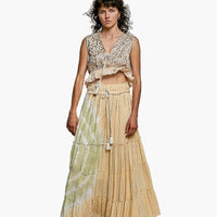 Front Tie Sleeveless Tassel Boho Top