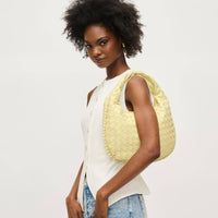 Butter Yellow Wendy Woven Shoulder Bag