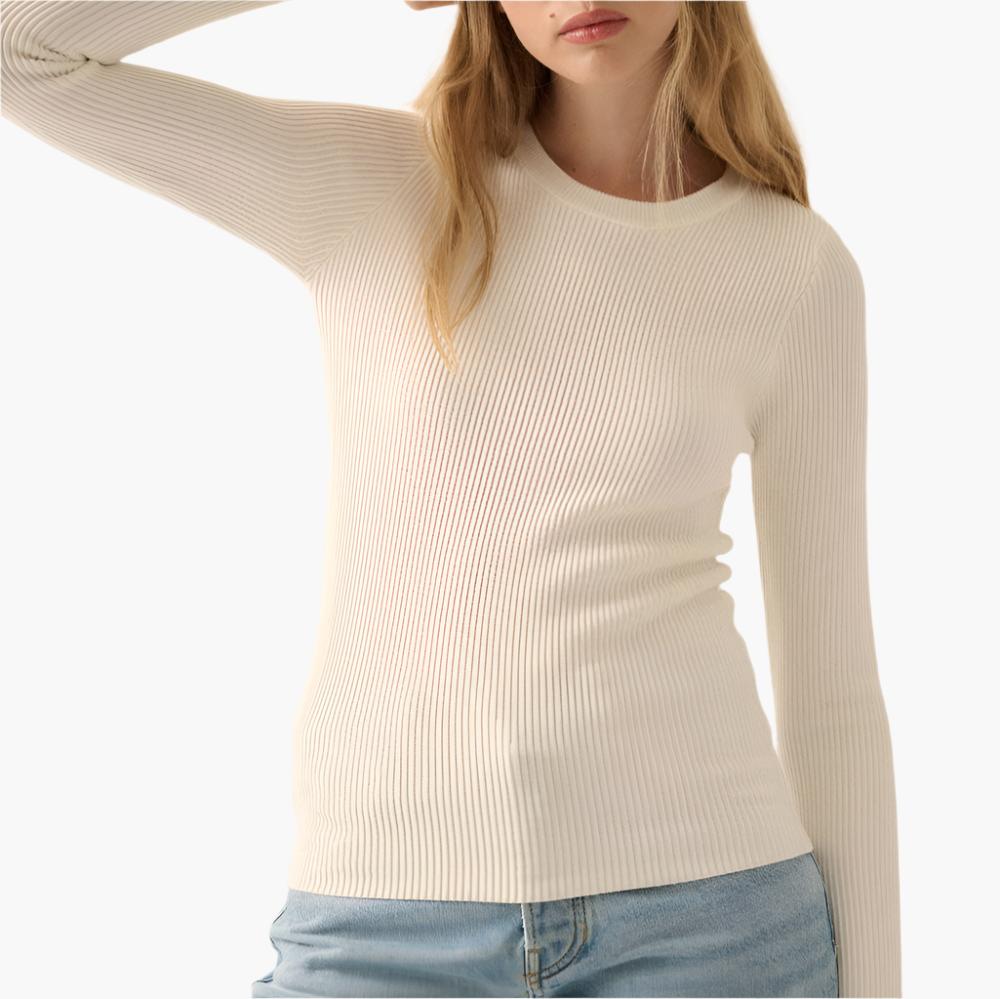 Shaper Fit Long Sleeves Rib-Knit Top