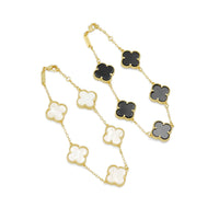 Enamel Flower Link Bracelet