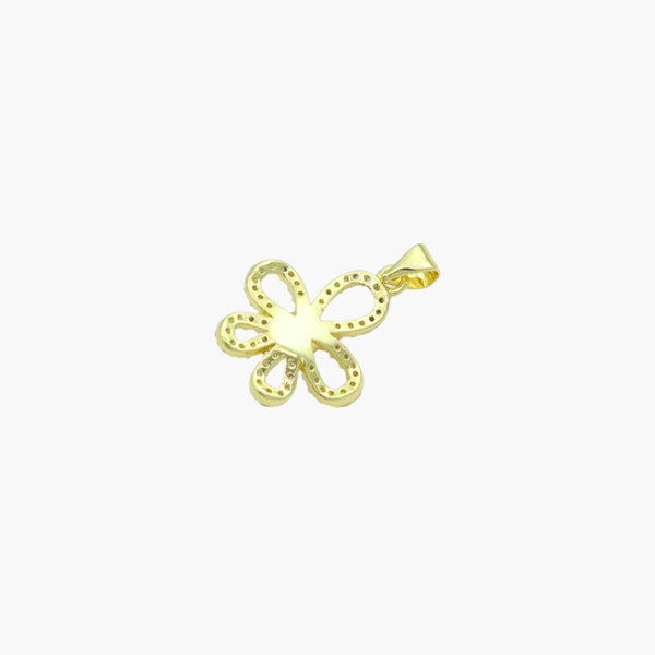 Pearl & Cubic Zirconia Flower Charm