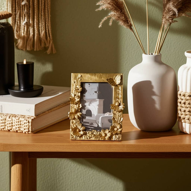 Gold Resin Boho Picture Frame - 4x6 in.