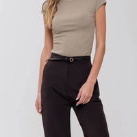 High Rise Straight Leg Trousers