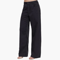 Straight Cotton Twill Long Pants