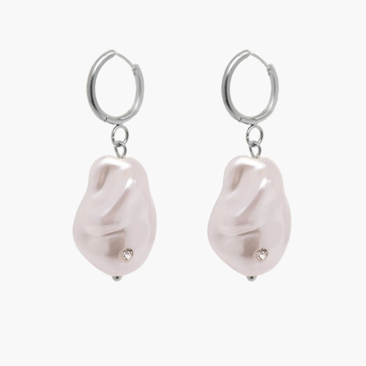 Stone Freshwater Pearl Earrings