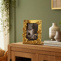 Gold Resin Boho Picture Frame - 4x6 in.