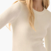 Shaper Fit Long Sleeves Rib-Knit Top