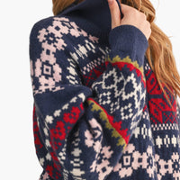 Navy Fair Isle Sweater Cardigan