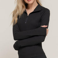 Long Sleeve Quarter Zip Workout Top