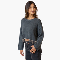 Jewel Trim Long Sleeve Sweater