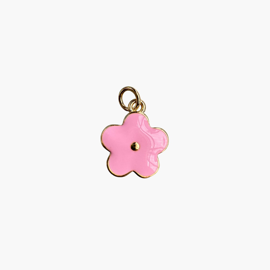 Puffy Enamel Flower Charm