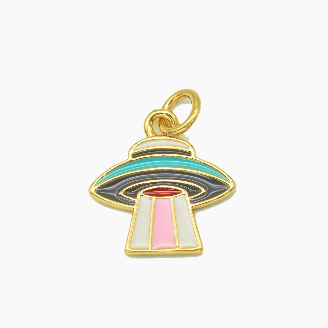 Enamel UFO Charm