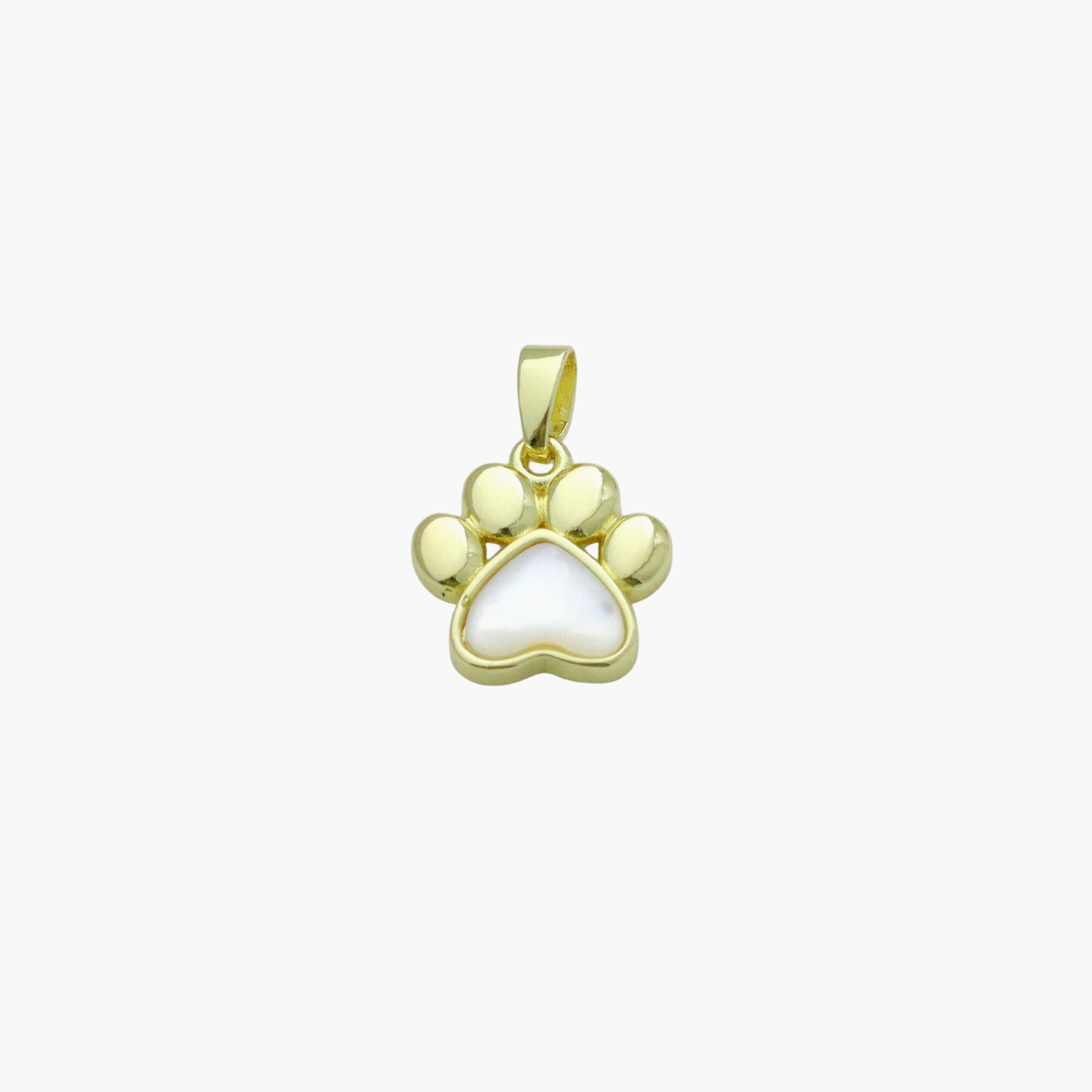 Mother of Pearl Paw Charm