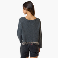 Jewel Trim Long Sleeve Sweater