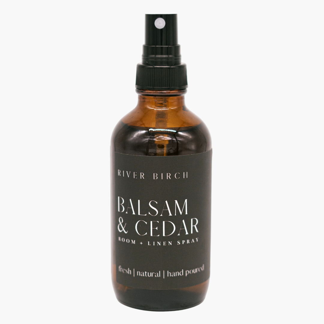 Balsam & Cedar - 4 oz Amber Glass Room + Linen Spray
