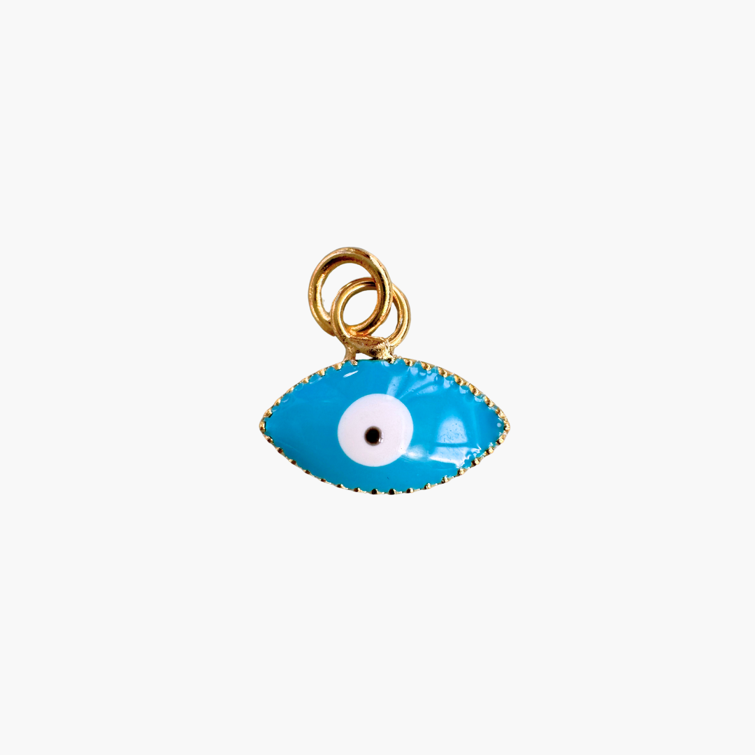 Tiny Enamel Evil Eye Charm