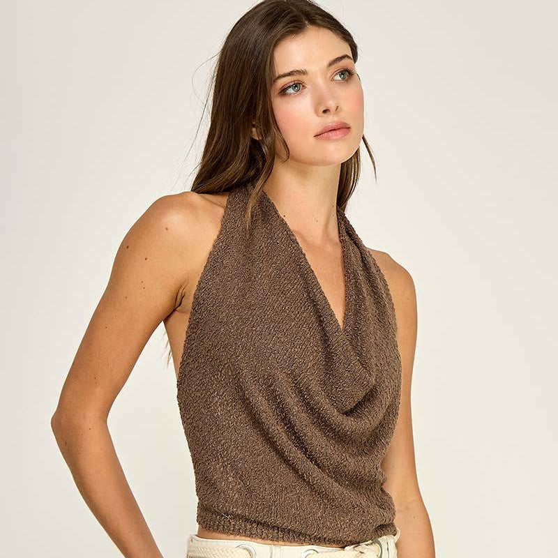Lightweight Draped Halter Top