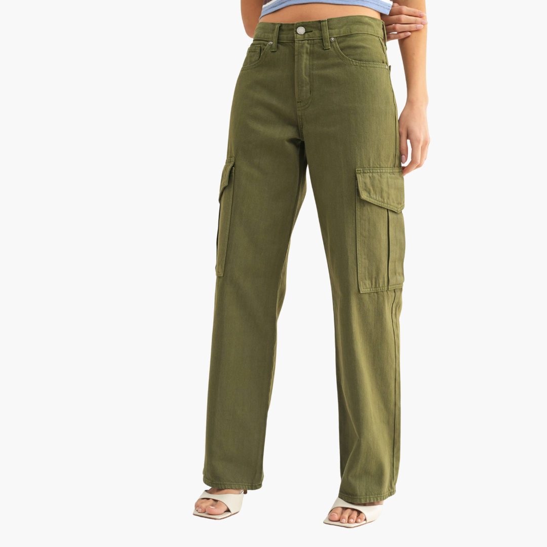 Tyler Olive Green Cargo Jean