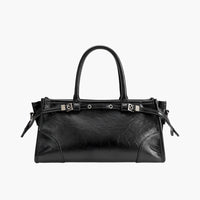 Melie Bianco Rhonda Black Vegan Top Handle Bag