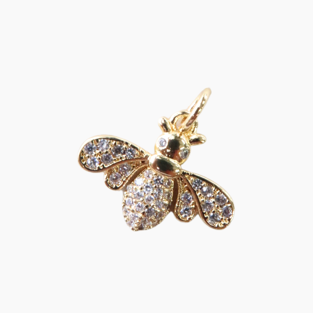 Pave Studded Bee Charm