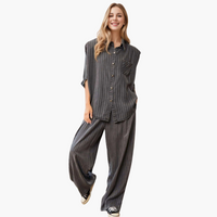 Mineral Wash Pinstripe Lounge Pant