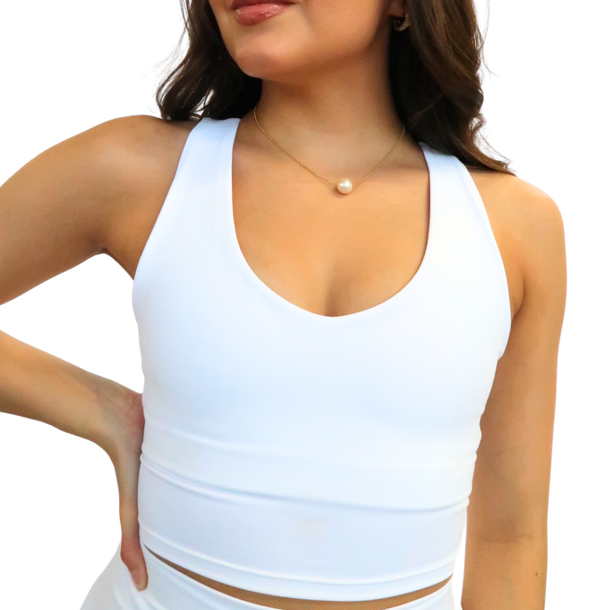 Gina Racerback Tank Bra in Alpine