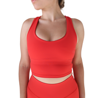 Gina Racerback Tank Bra in Scarlet