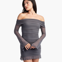 Moonstone Mesh Mini Dress