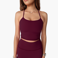 Ella Tank Bra in Maroon