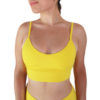 V-Neck Sports Bra in Lemon