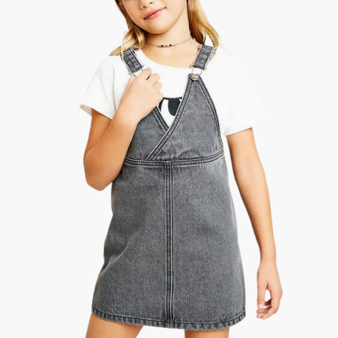 Girl's Denim Overall Spirit Dress