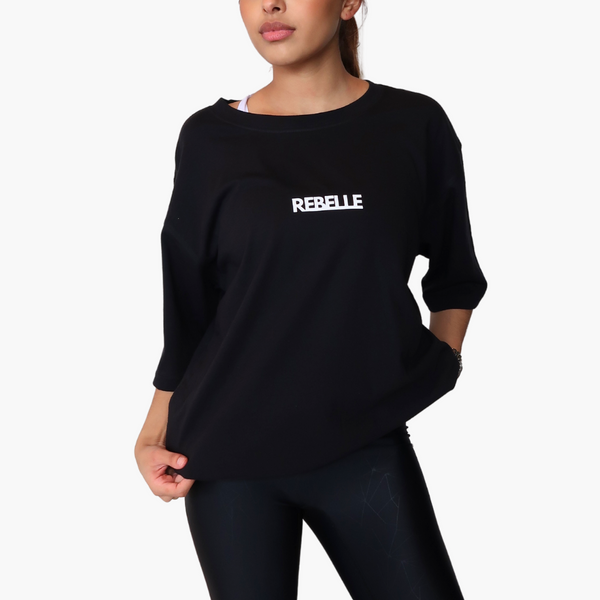 Black REBELLE Overfitted Tee