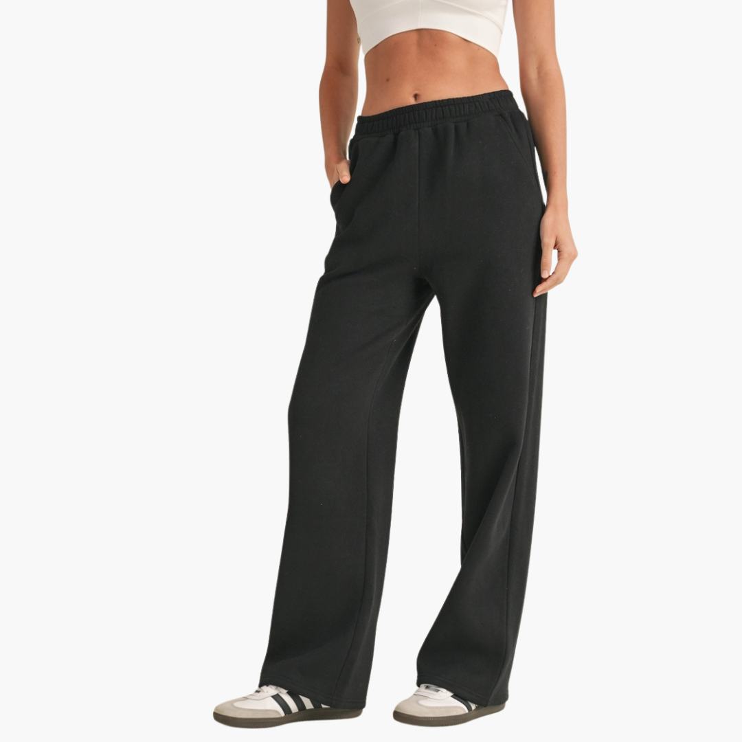 Cozy Fleece Wide Leg Sweatpants