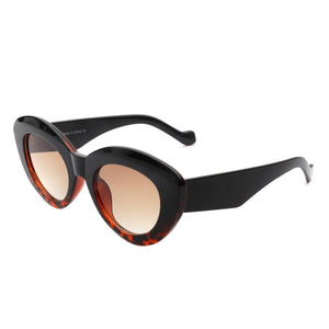 Women Oval Fashion Round Cat Eye Sunglasses