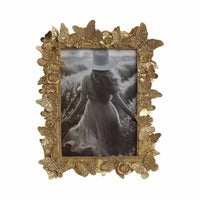 Gold Polyresin Butterfly Picture Frame - 5x7 in.