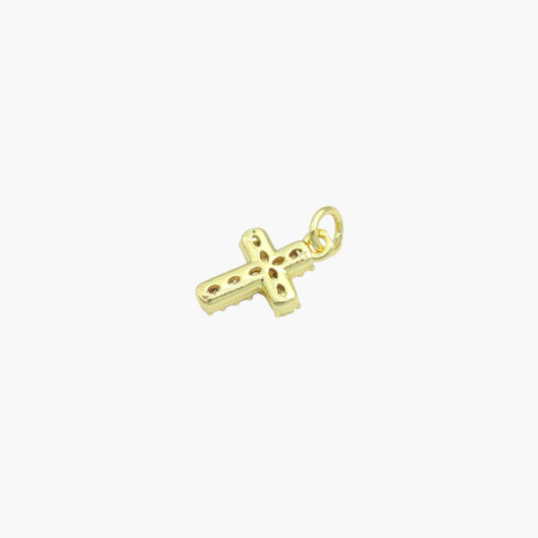 Micro Pavé Studded Cross Charm