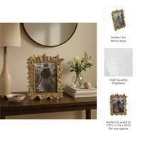 Gold Polyresin Butterfly Picture Frame - 5x7 in.