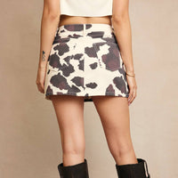 Animal Print Low Waist Mini Skirt