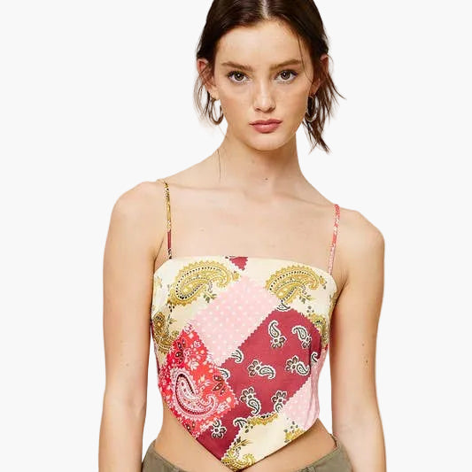 Paisley Print Bandana Tank Top