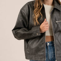 Faux Leather Jacket