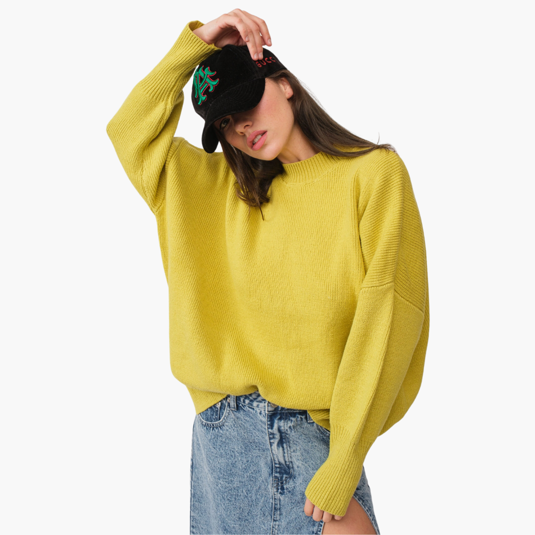 Lime Oversized Knit Sweater