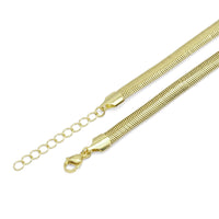 Thick Gold herringbone Necklace