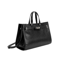 Melie Bianco Sutton Black Vegan Leather Tote Bag