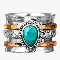 Teardrop Natural Stone Ring