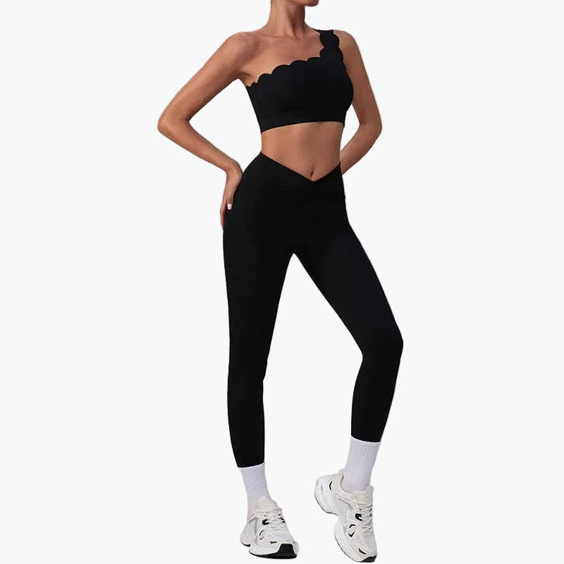 Wave One-Shoulder Sports Bra